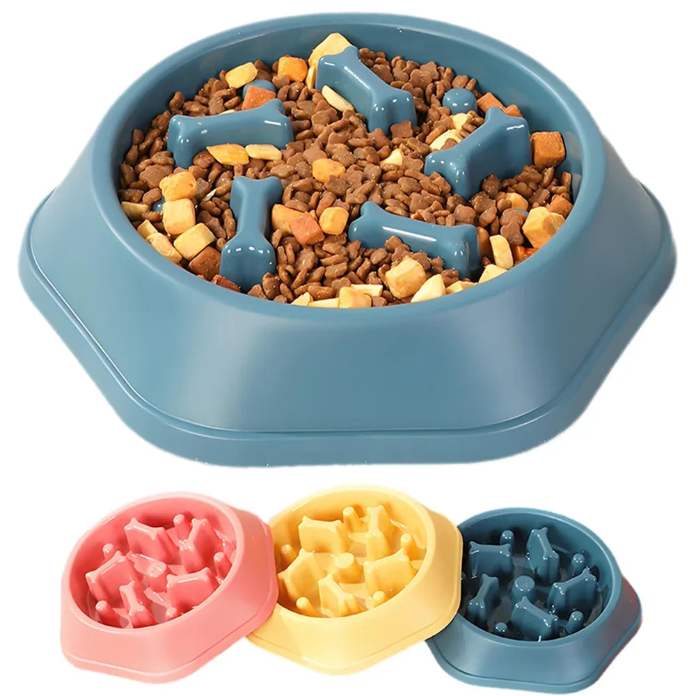 Anti-Choking Slow Feeder Bowl - Puzzle Dish for Small to Medium Dogs.