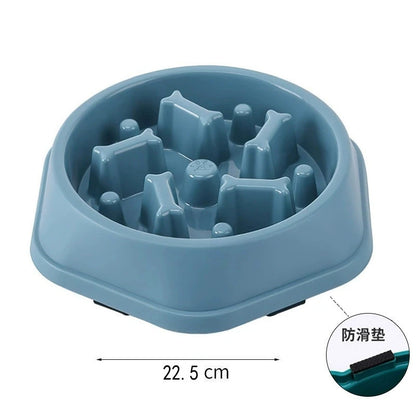 Anti-Choking Slow Feeder Bowl - Puzzle Dish for Small to Medium Dogs.