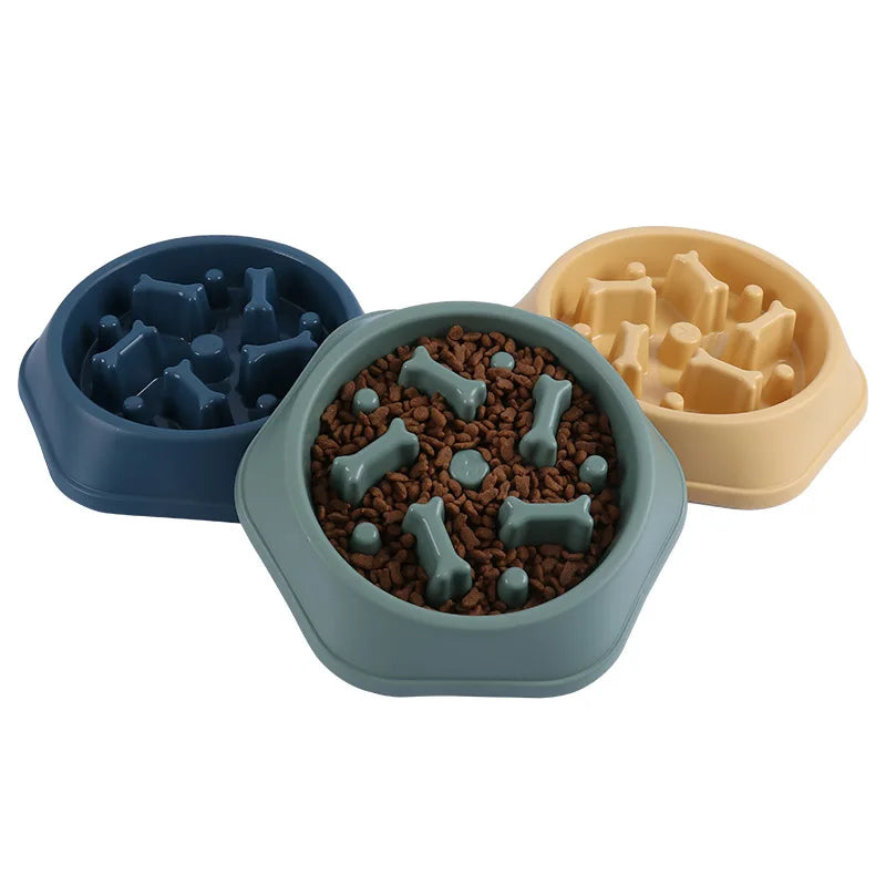Anti-Choking Slow Feeder Bowl - Puzzle Dish for Small to Medium Dogs.
