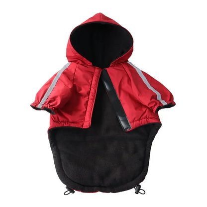 Warm Waterproof Dog Coat with Hood - Reflective Winter Jacket for Small Pets
