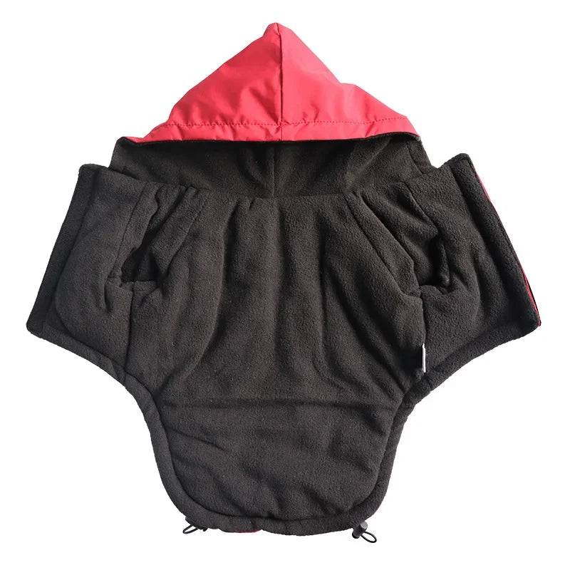 Warm Waterproof Dog Coat with Hood - Reflective Winter Jacket for Small Pets